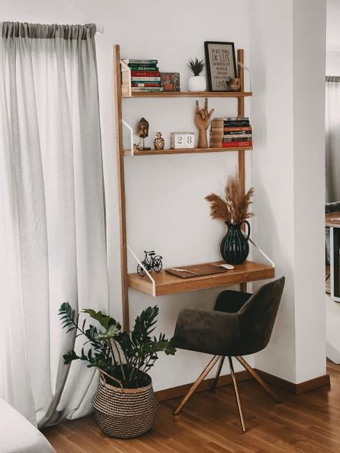 desk in the bedroom
